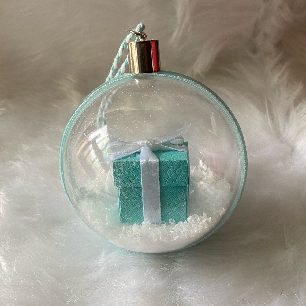 Luxury Inspired Small Blue Box Ornament